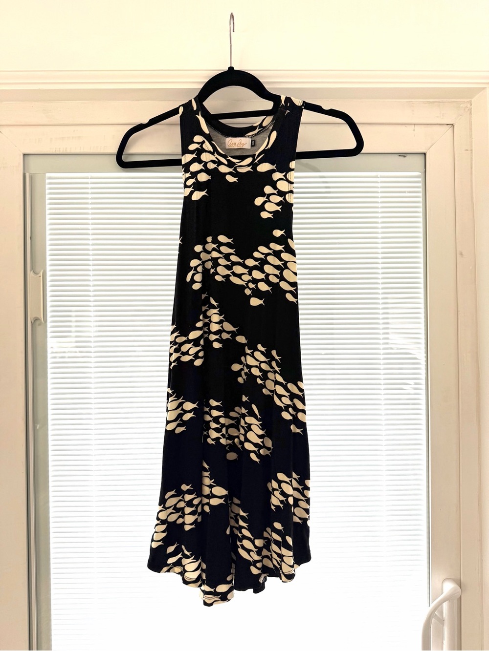 Ava Sky Black Fish Dress Size XS